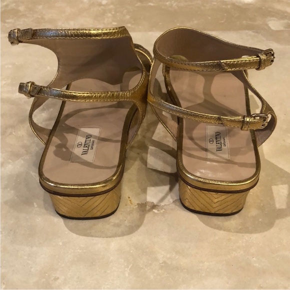 Valentino Gold Sandals - Picture 3 of 7